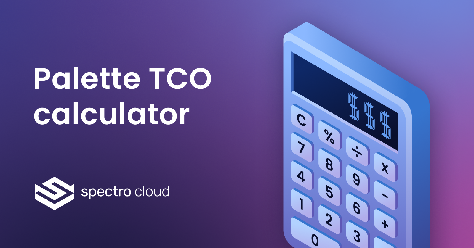 Palette TCO Calculator cost calculator by Spectro Cloud